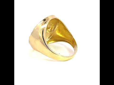 14K Two-tone Gold Mens Last Supper Religious Ring