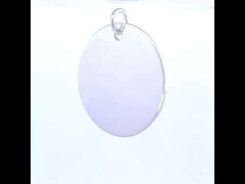 925 Sterling Silver Unisex Engravable Disc Round Fashion Charm Pendant