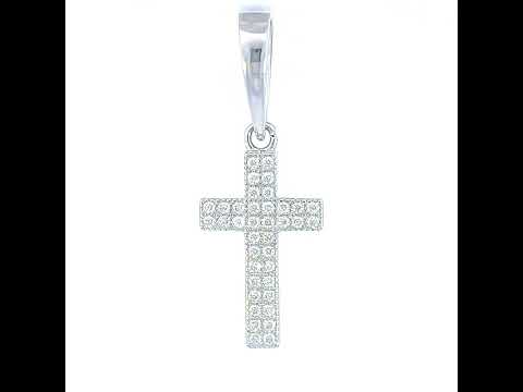 925 Sterling Silver Mens 1.2ct Moissanite Cross Religious Charm Pendant