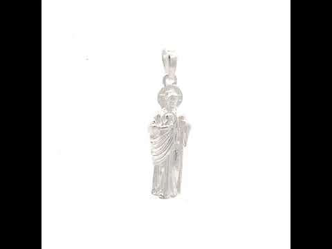 925 Sterling Silver Unisex St. Jude Religious Charm Pendant