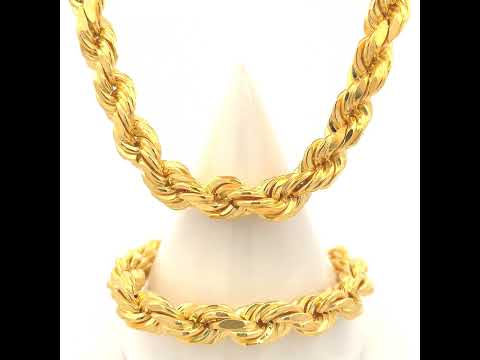 925 Silver Hollow Rope Chain 11mm-26"