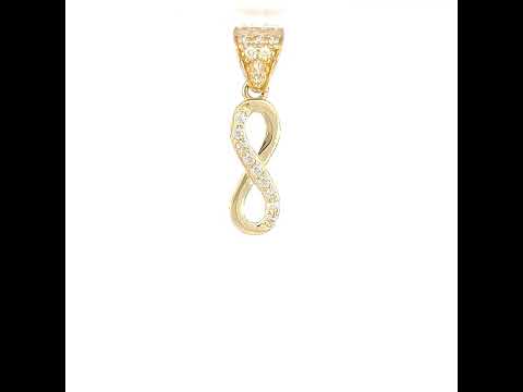 14K Gold Cubic Zirconia Pendant