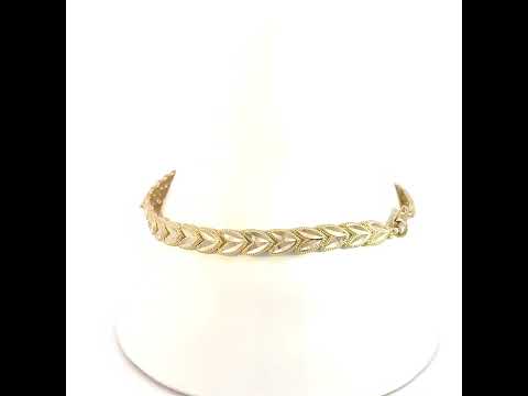 10K Yellow Gold Womens 15 Anos Quinceanera Charm Bracelet