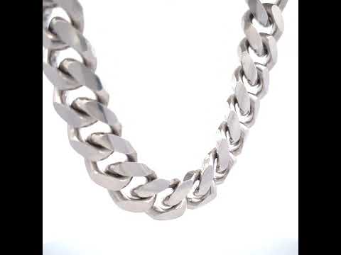 925 Silver Solid Miami Cuban Chain 18.5mm