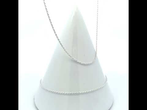 925 Silver Solid Rope Chain 0.5mm-7"