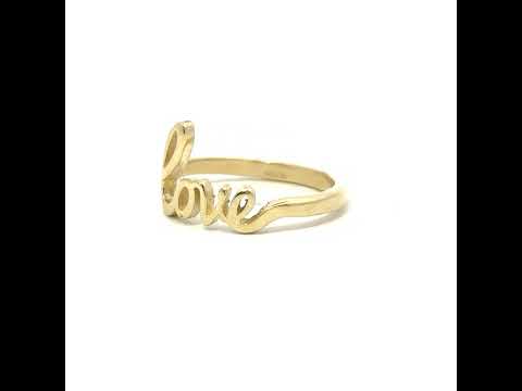10K Yellow Gold Unisex Love Ring
