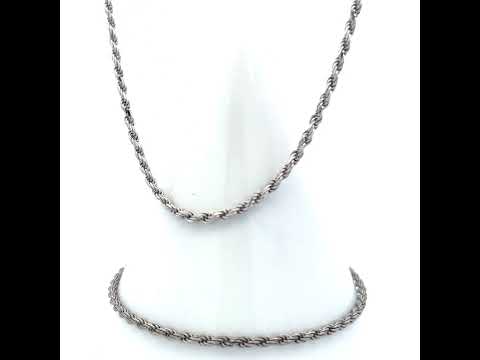 925 Silver Solid Rope Chain 2.5mm-16"