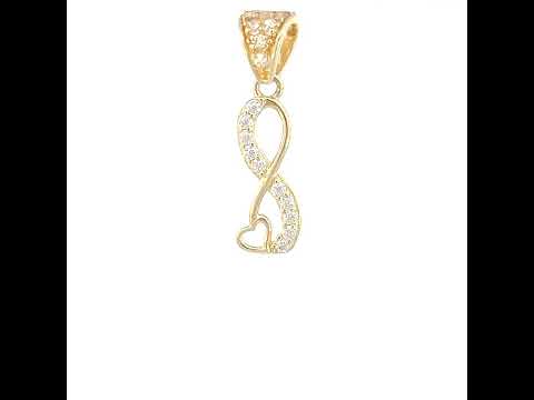 14K Gold Cubic Zirconia Pendant