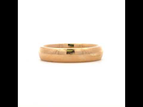 14K Gold Wedding Band Comfort-Fit 4mm
