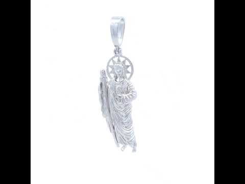 925 Sterling Silver Unisex St. Jude Saints Religious Charm Pendant
