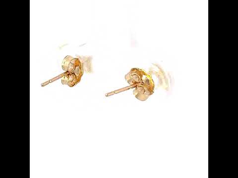 10K Yellow Gold Womens Princess Cut Cubic-Zirconia Square Stud Earrings