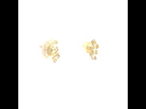 10K Yellow Gold Womens Baguette Cubic-Zirconia Bar Fashion Stud Earrings