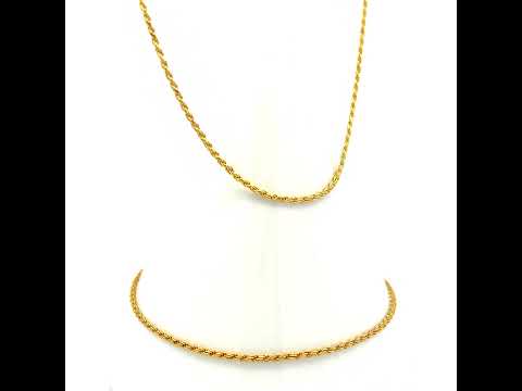 925 Silver Solid Rope Chain 1mm-7"