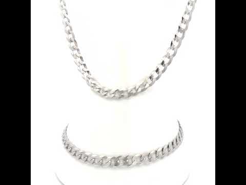 925 Silver Solid Super Flat Cuban Chain 5.2mm-26