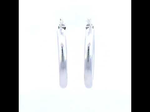 925 Sterling Silver Womens Classic Hoop Earrings 5mm