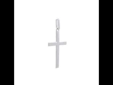 925 Sterling Silver Unisex Without CZ Cross Religious Charm Pendant
