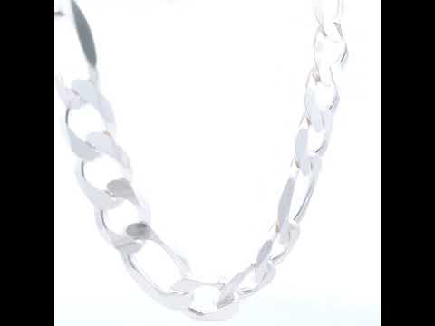 925 Silver Solid Classic Figaro 14.0mm-8"