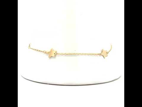 14K Gold Anklet 10" (9"+1")