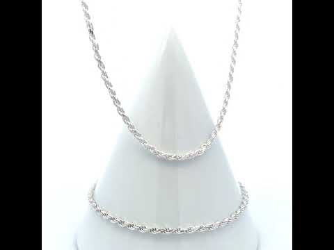 925 Silver Solid Rope Chain 2.5mm-16"