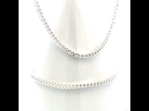 925 Silver Hollow Franco Chain Silver 2.5mm-22