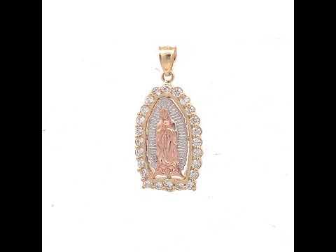 14K Gold Cubic Zirconia Pendant