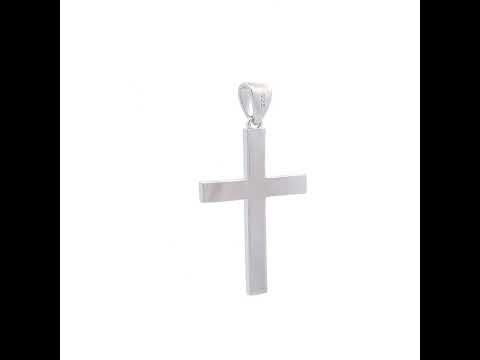 925 Sterling Silver Unisex Without CZ Cross Religious Charm Pendant
