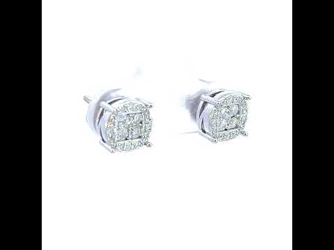 925 Sterling Silver Womens 0.51ct Moissanite Fashion Stud Earrings