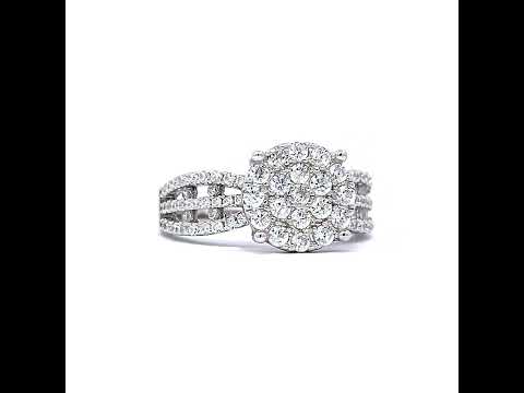 925 Sterling Silver Womens Cubic-Zirconia Round Head Fashion Ring Size 9