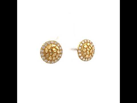 10K Yellow Gold Womens Cubic-Zirconia Round Fashion Stud Earrings