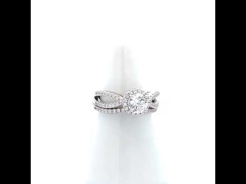 925 Sterling Silver Womens Cubic-Zirconia Duo Bridal Ring Set Size 10
