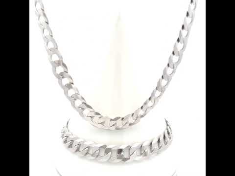 925 Silver Solid Super Flat Cuban Chain 8.6mm-8