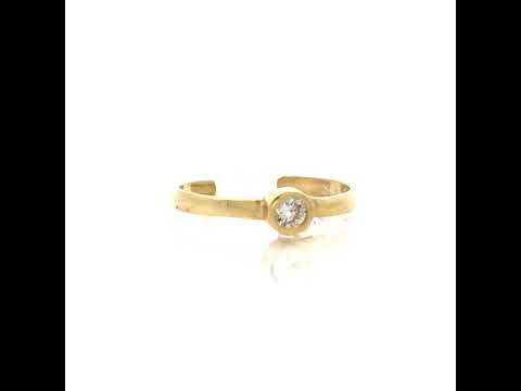 10K Yellow Gold Womens Cubic-Zirconia Fashion Toe Ring