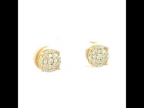 925 Sterling Silver Yellow-tone Womens 0.24ct Round 0.19ct Baguette Moissanite Fashion Stud Earrings