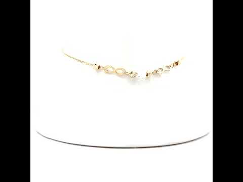 14K Gold Anklet 10" (9"+1")