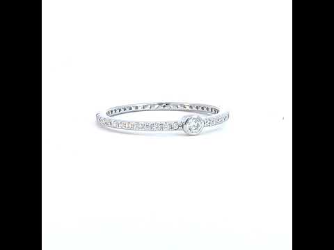 925 Sterling Silver Womens Cubic-Zirconia Engagement Ring Size 8