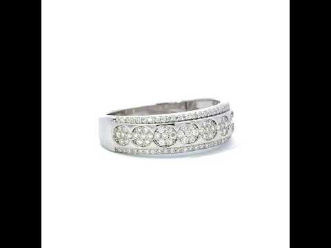925 Sterling Silver Womens 0.81ct Moissanite Fashion Wedding Band Ring Size 8