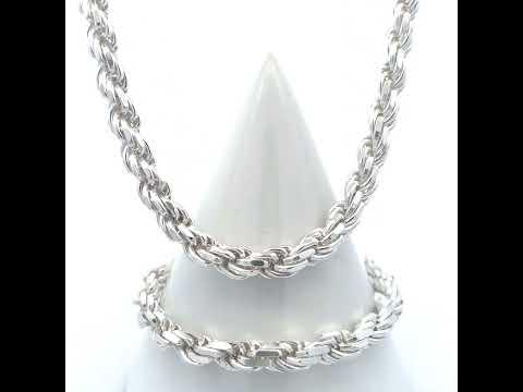 925 Silver Solid Rope Chain 7mm-22"