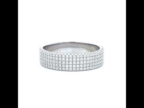 925 Sterling Silver Mens Moissanite Fashion Wedding Band Ring