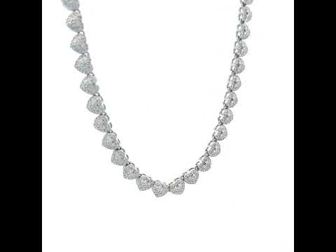 925 Sterling Silver 3.58ct Moissanite Heart Tennis Bracelet 6mm Size 7 Inches
