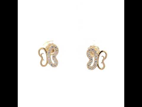 14K Gold Cubic Zirconia Earring