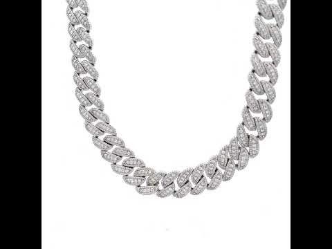 925 Sterling Silver Moissanite Miami Cuban Chain 12mm