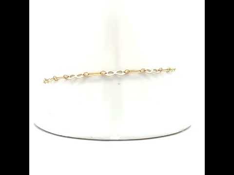 14K Gold Bracelet 8" (7"+1")