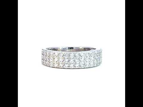 925 Sterling Silver Mens Cubic-Zirconia Fashion Wedding Band Ring Size 7