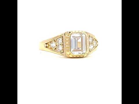 14K Gold Cubic Zirconia Ring