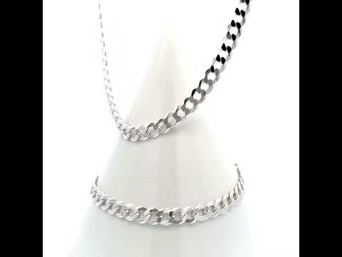 925 Silver Solid Super Flat Cuban Chain Silver 5.2mm-20