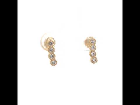 14K Gold Cubic Zirconia Earring