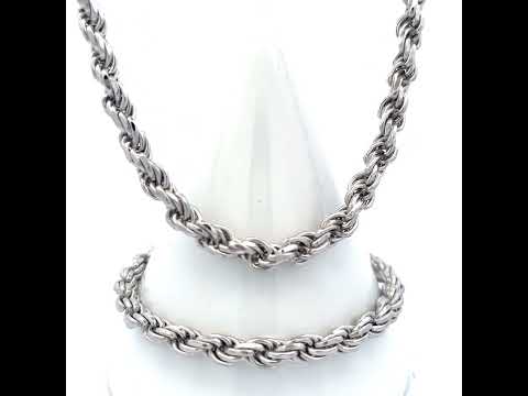925 Silver Solid Rope Chain 5mm-20"