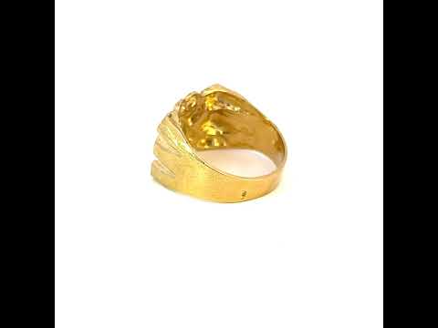 10K Yellow Gold Mens Nugget Fashion Ring