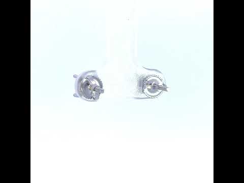 925 Sterling Silver Unisex Yellow Princess-Cut Cubic-Zirconia 5mm Square Solitaire Stud Earrings
