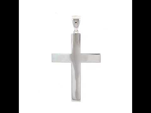 925 Sterling Silver Unisex Without CZ Cross Religious Charm Pendant